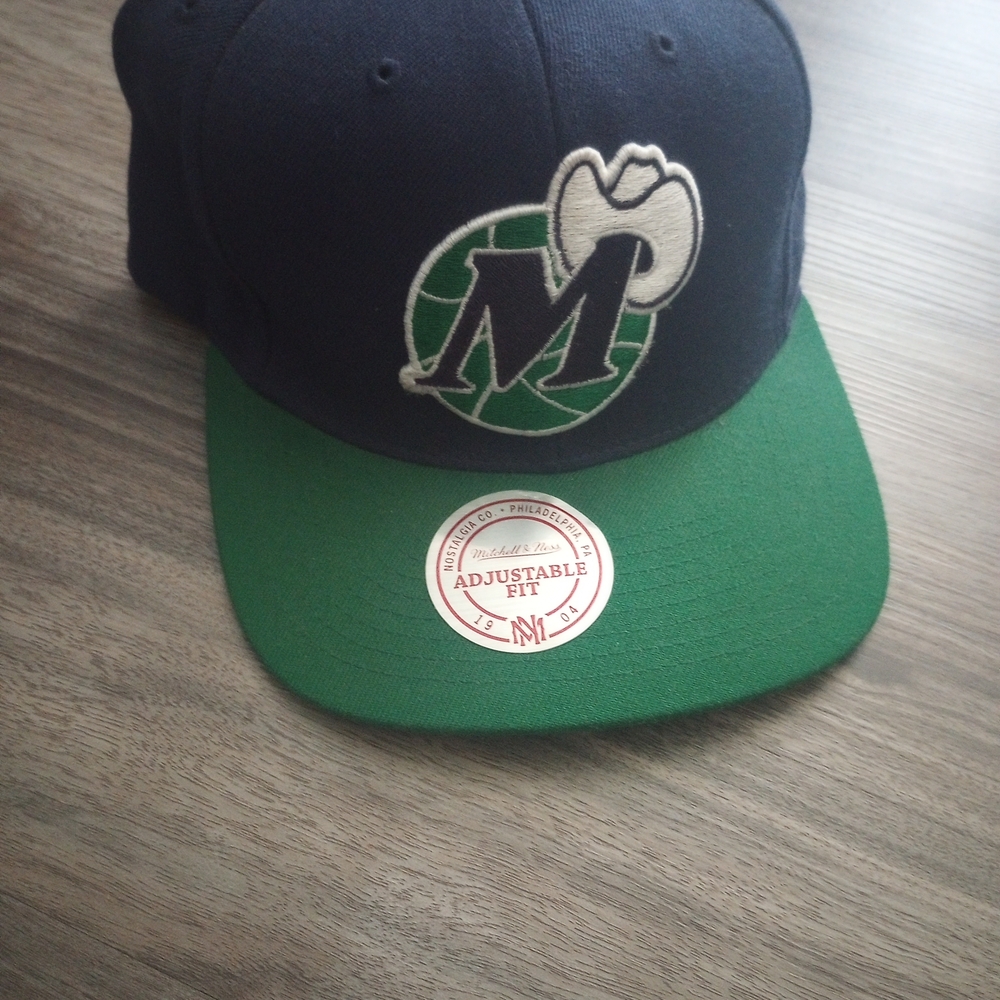 Mitchell & Ness Blue and Green Snapback Hat